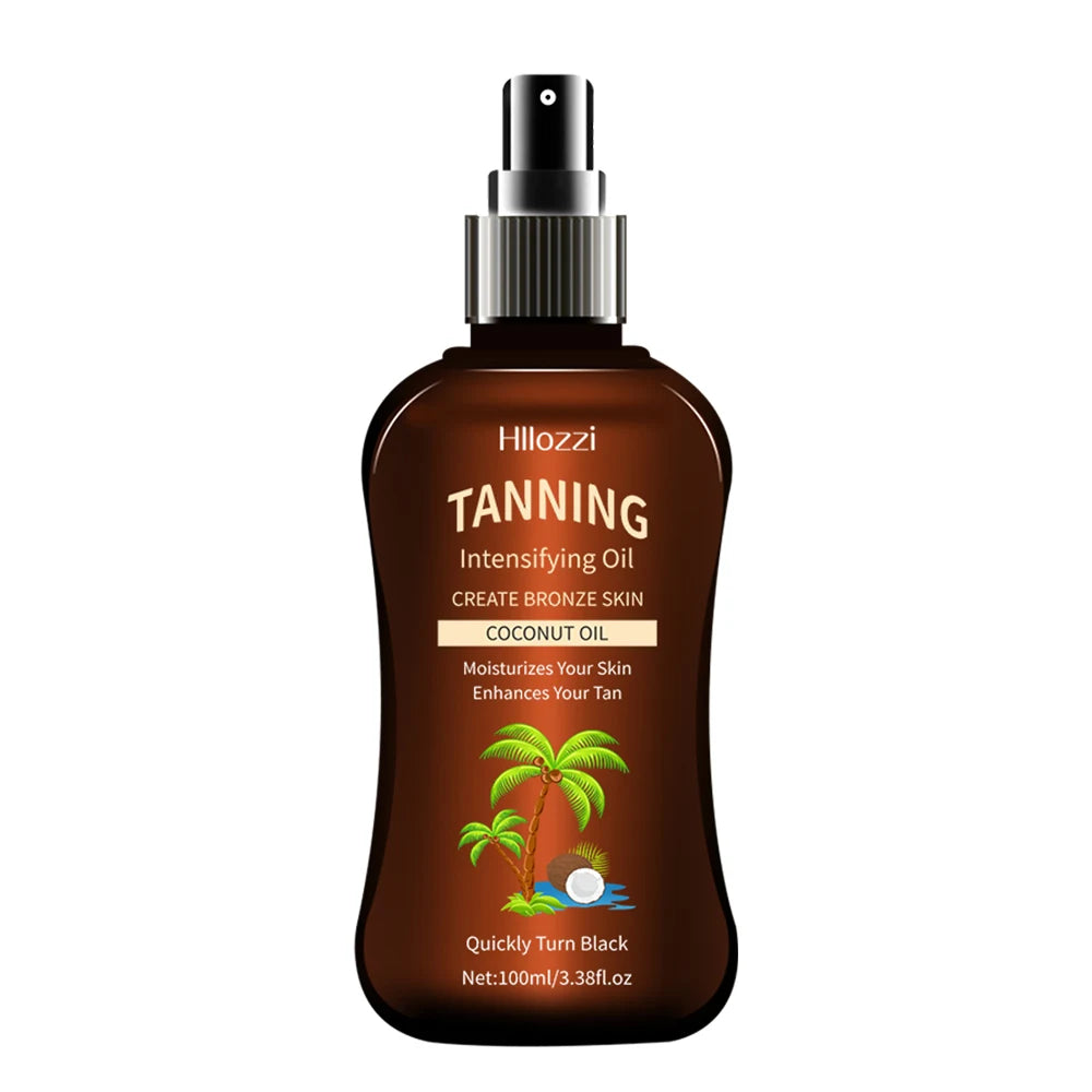 100 ml/3.38fl.oz huile de bronzage de noix de coco bronzants sans soleil huile intensifiante bronzants sans soleil 100 ml/3.38fl.oz nouveaux produits d'été