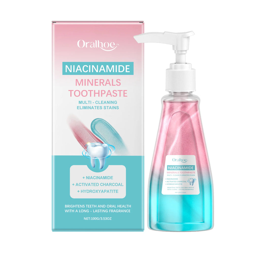 Oralhoe 100g Niacinamide dentifrice blanchissant éclaircir les dents nettoie les dents les tache bouche haleine fraîche hygiène buccale dentifrice blanchissant