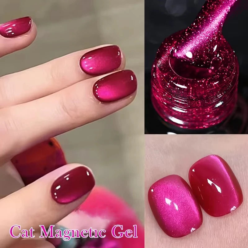 BORN PRETTY 10ml Gold Water Light Cat Magnetic Gel Polish Spaking Glitter Crystal Black Soak Off UV LED Vernis Manucure