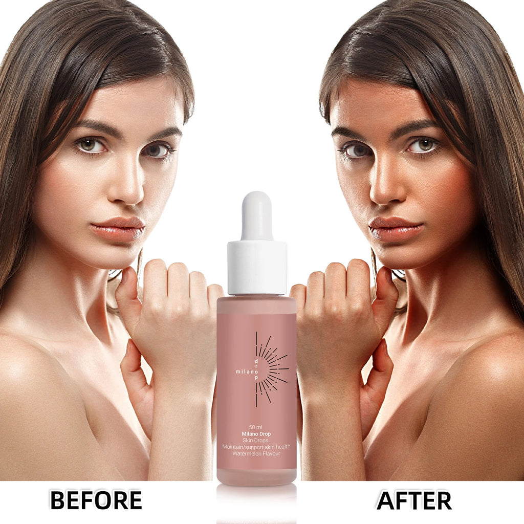 Sérum de bronzage Sans soleil Auto-bronzant Solarium Bronzage hydratant pour la peau Réparation hydratante Visage Corps Pastèque Bronzage Tan Drop 60ML