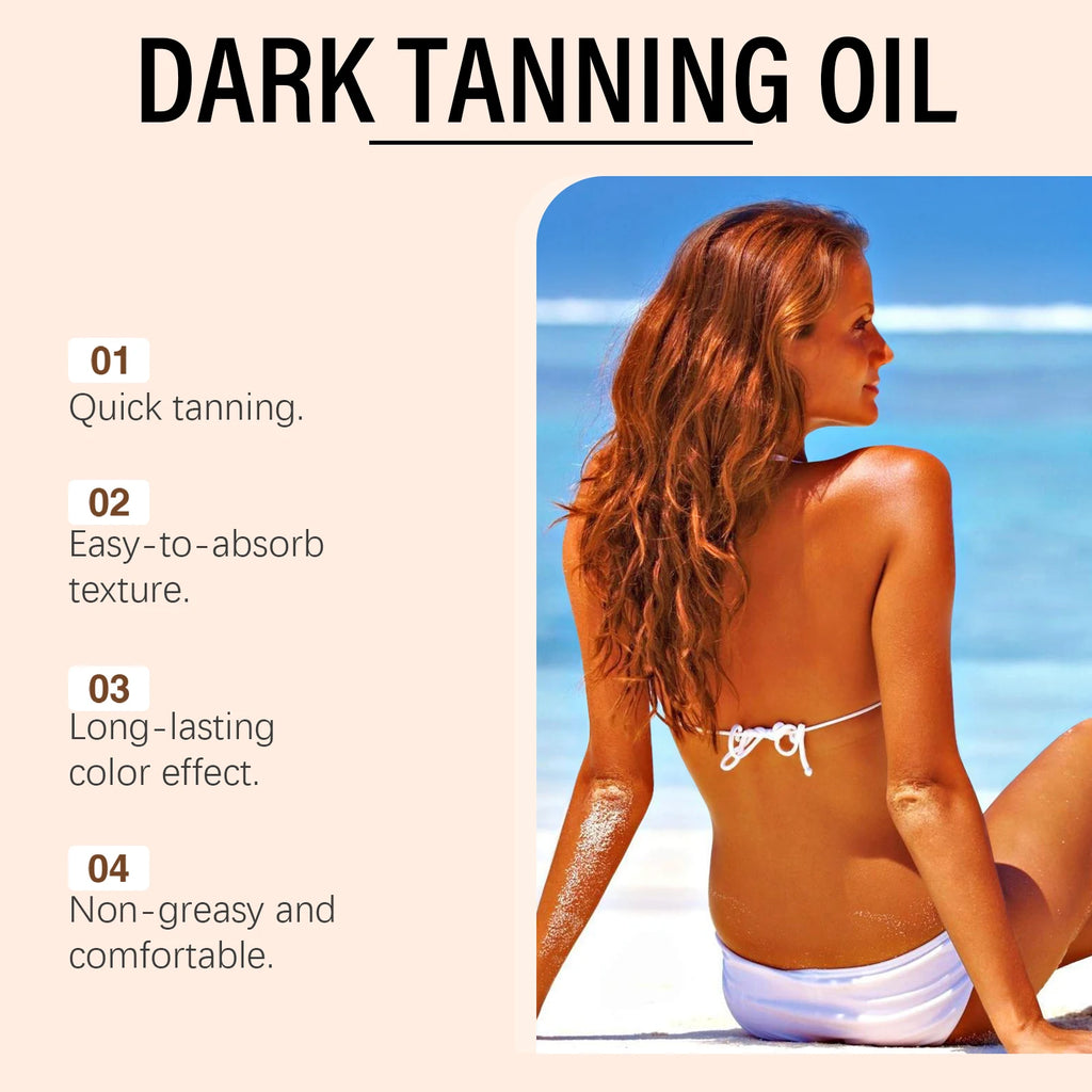 O  CEAURA huile de bronzage foncée de noix de coco bronzante longue durée sans soleil, Lotion pour le corps 100ml