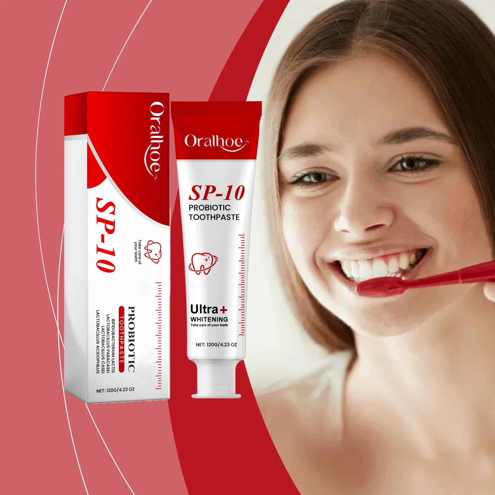 ORALHOE SP-10 Dentifrice probiotique Blanchir les dents Éliminer les taches de plaque Blanchiment des dents Hygiène buccale Nettoyer Souffle frais Soins des dents