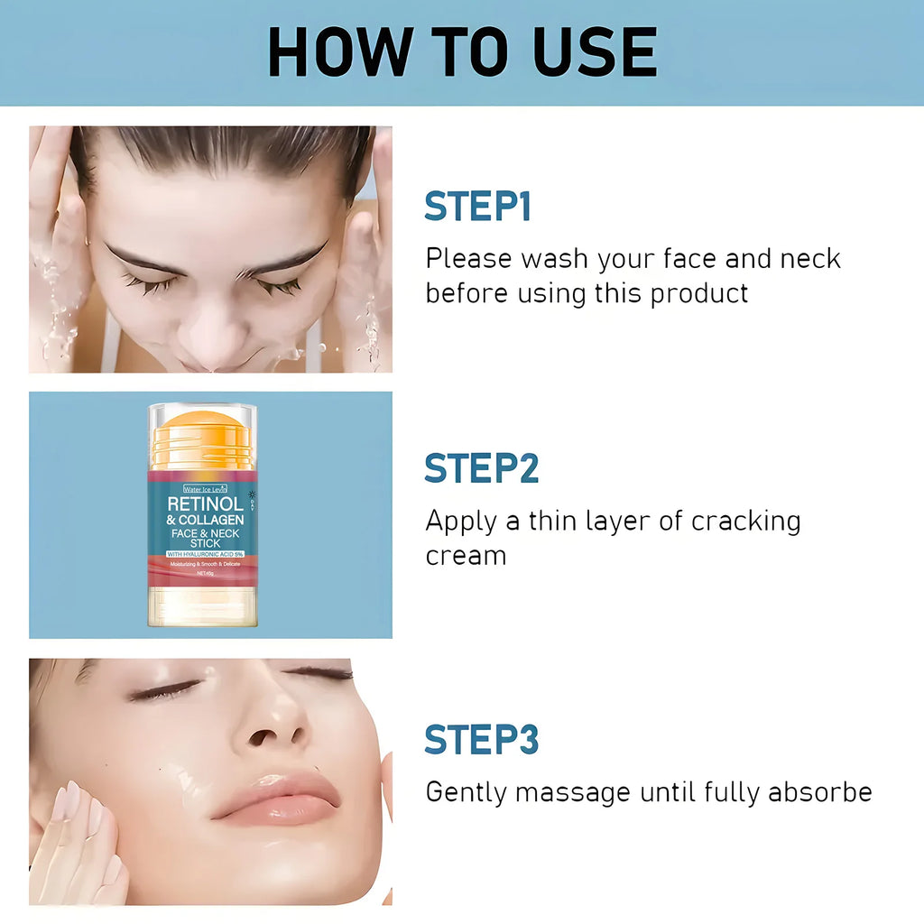 Bâton de crème raffermissante au rétinol, crème lissante au collagène pour les rides, hydratante, blanchissante, éclaircissante, produits pour la peau