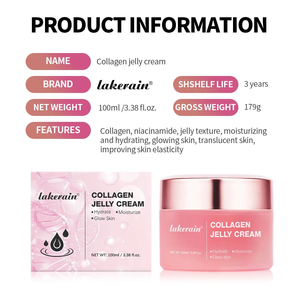 Crème hydratante à la gelée de collagène Niacinamide Collagène hydrolysé Raffermissant Apaisant Anti-âge Fermeté Hydratation Soins de la peau
