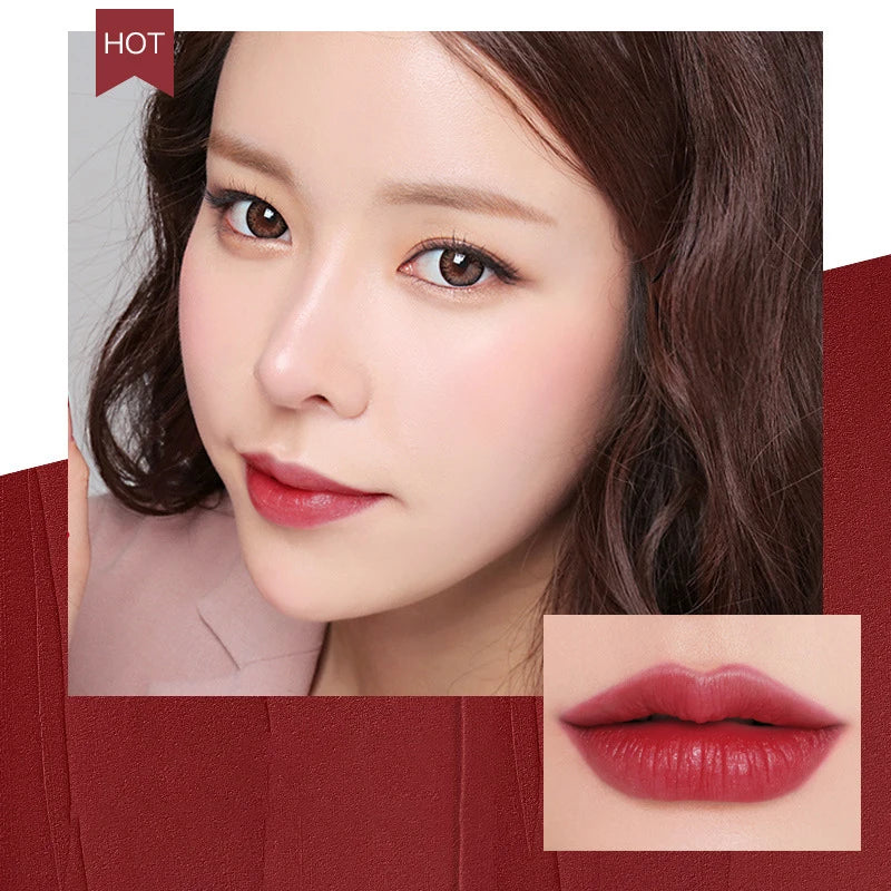 Rouge à lèvres antiadhésif imperméable, 5 couleurs, Tube rond, hydratant, facile à colorer, brillant à lèvres longue durée, cosmétiques
