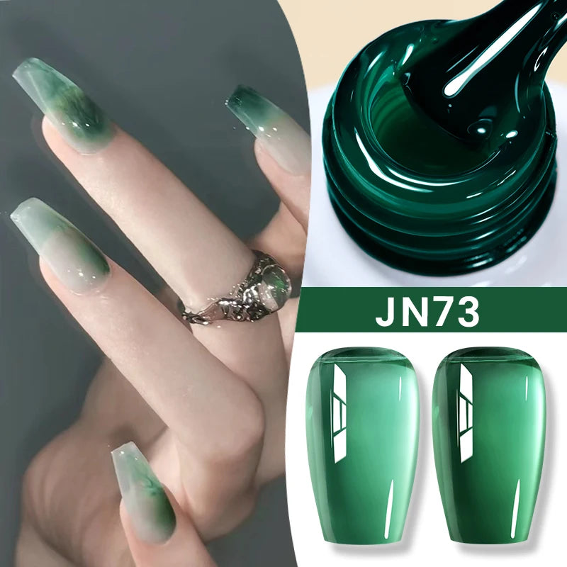 BORN PRETTYvernis à Ongles Gel, Semi Transparent, Soak Off UV LED, Vernis à Ongles Nude, N64.Gel Varjuvening,Art des ongles, 50 Couleurs, 10ml