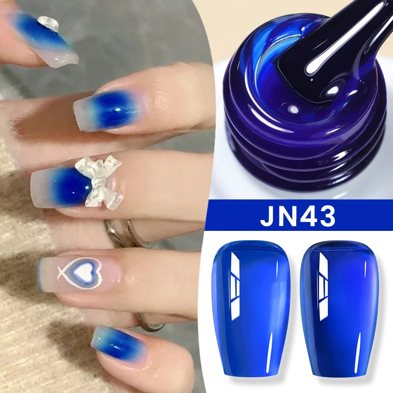 BORN PRETTYvernis à Ongles Gel, Semi Transparent, Soak Off UV LED, Vernis à Ongles Nude, N64.Gel Varjuvening,Art des ongles, 50 Couleurs, 10ml