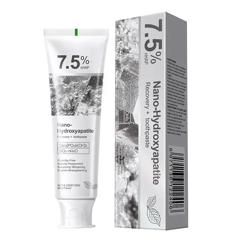 Dentifrice 7,5 % Dentifrice de nano-hydroxyapatite Nouveau dentifrice de nettoyage oral Respiration rafraîchissante Élimination des taches dentaires Utilisation adulte