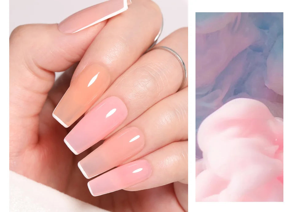 BORN PRETTYvernis à Ongles Gel, Semi Transparent, Soak Off UV LED, Vernis à Ongles Nude, N64.Gel Varjuvening,Art des ongles, 50 Couleurs, 10ml