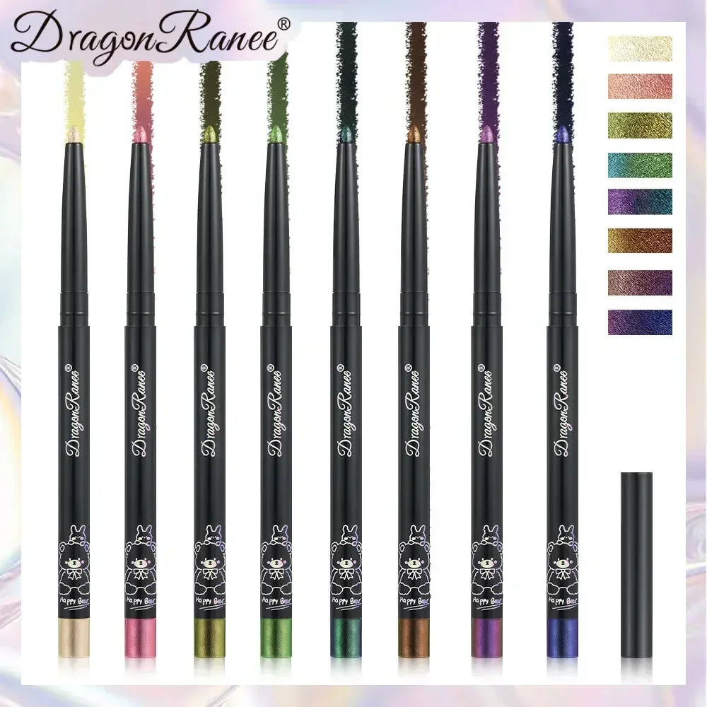 Stylo à eyeliner multi-chromes, fard à paupières métallique brillant à paupières brillant couché ver à soie vert violet maquillage pigment paillettes Aurora eyeliner
