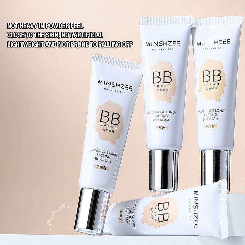BB crème Fond de teint liquide hydratant, imperméable, longue durée, couleur ivoire, base naturelle, correcteur, maquillage léger et non collant