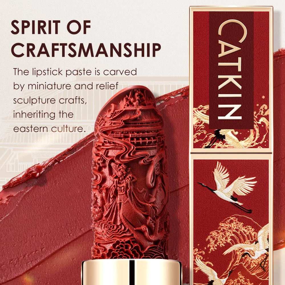 CATKIN-Rouge à lèvres 256 infusé de vitamine E, longue durée 24h, léger, doux et ultra hydratant, ensemble de 2 pièces