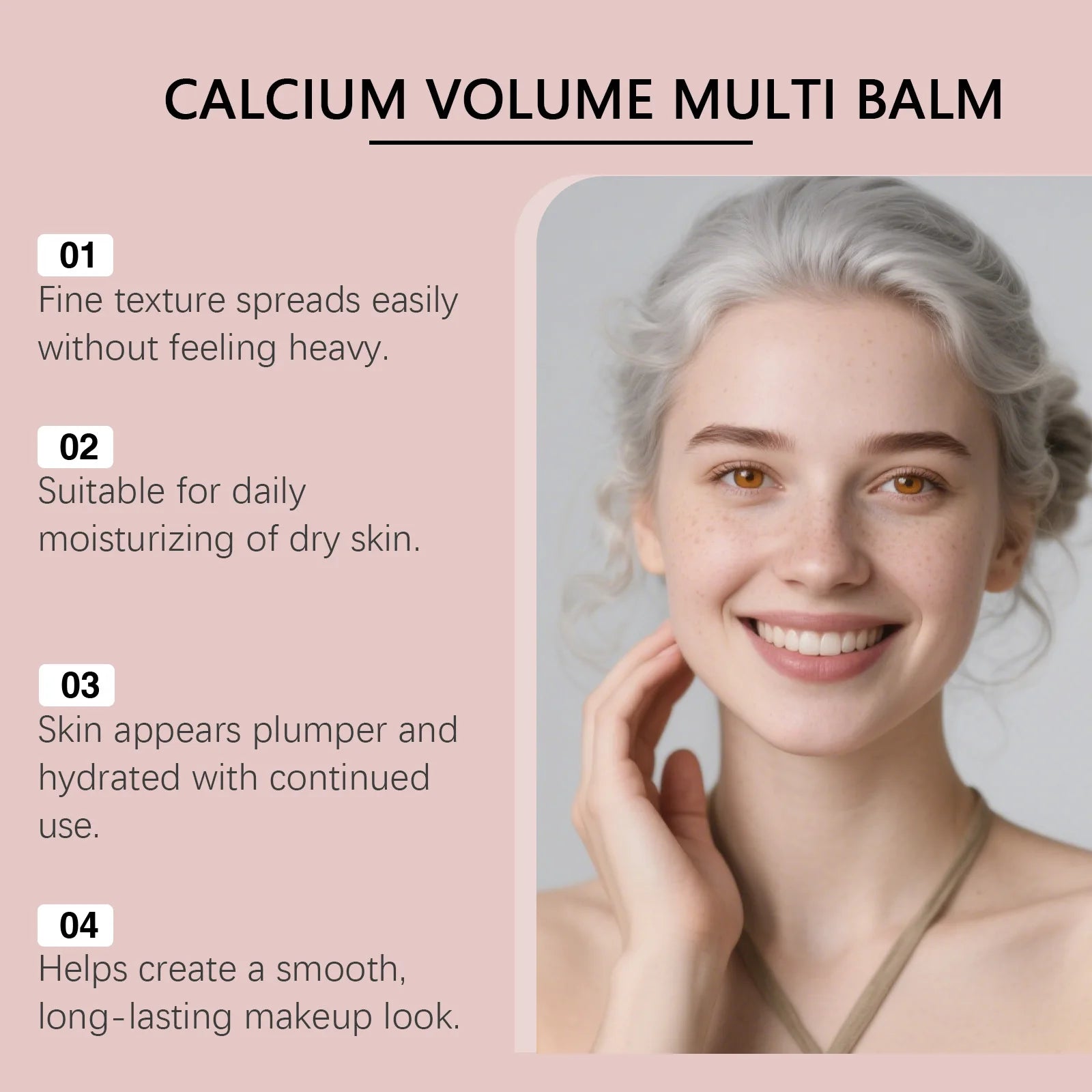 Baume Multi-Usages au Calcium Hydratant Anti-Âge Atténue les Rides Raffermissant Éclaircissant Nourrissant au Collagène Stick Hydratant