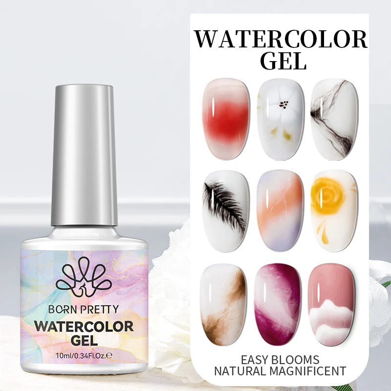 BORN PRETTYvernis à Ongles Gel, Semi Transparent, Soak Off UV LED, Vernis à Ongles Nude, N64.Gel Varjuvening,Art des ongles, 50 Couleurs, 10ml