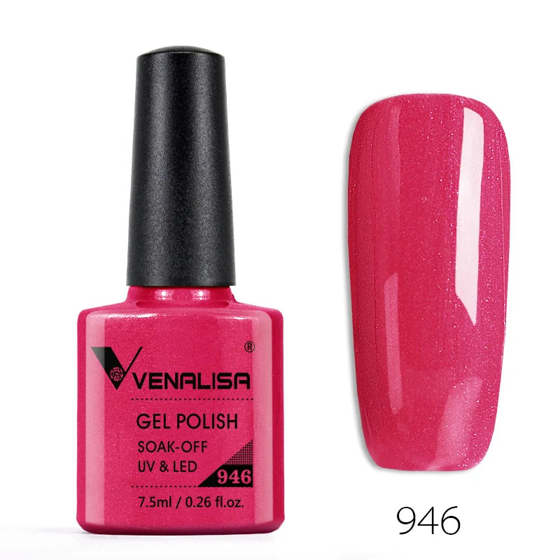 Vernis à ongles Venalisa 7.5ml Fashion Shiny Soak Off UV Gel Nail Gel Polish Cosmetics Nail Art Manicure Nails Gel Polish Tips Nail Varnish