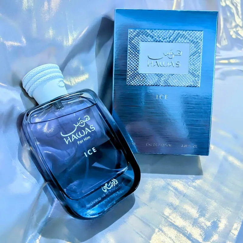 Hawas 100ml Eau de Parfum Unisexe, Parfum Longue Durée, Frais, Boisé, Aquatique, Fruité, Aromatique, Élégant, Moderne, Doux, Luxueux