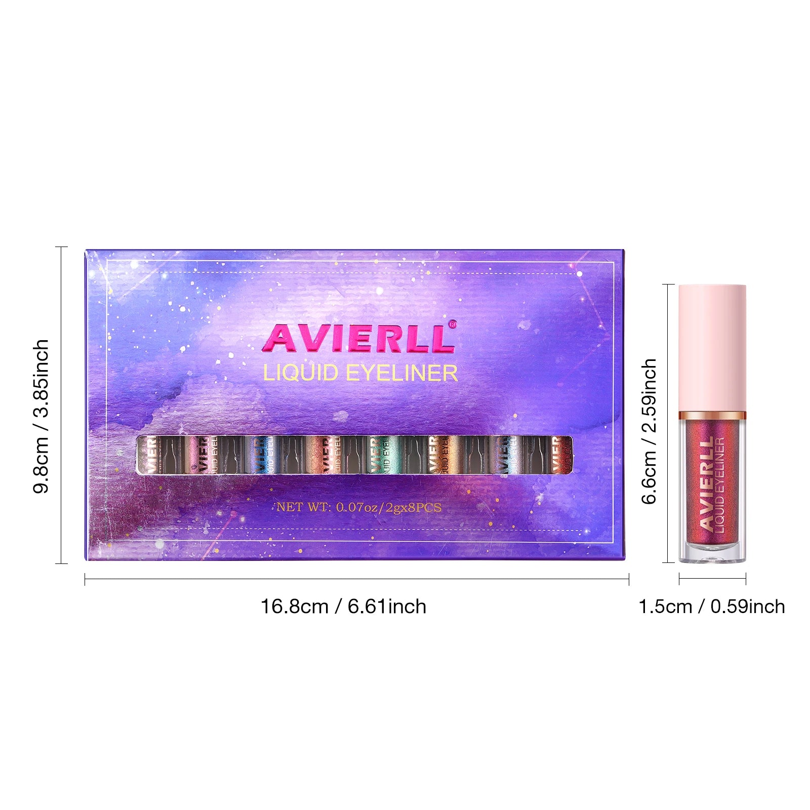 Ensemble d’eyeliners caméléon, 8 couleurs, fard à paupières liquide à paillettes imperméable longue durée, pas de taches, séchage rapide