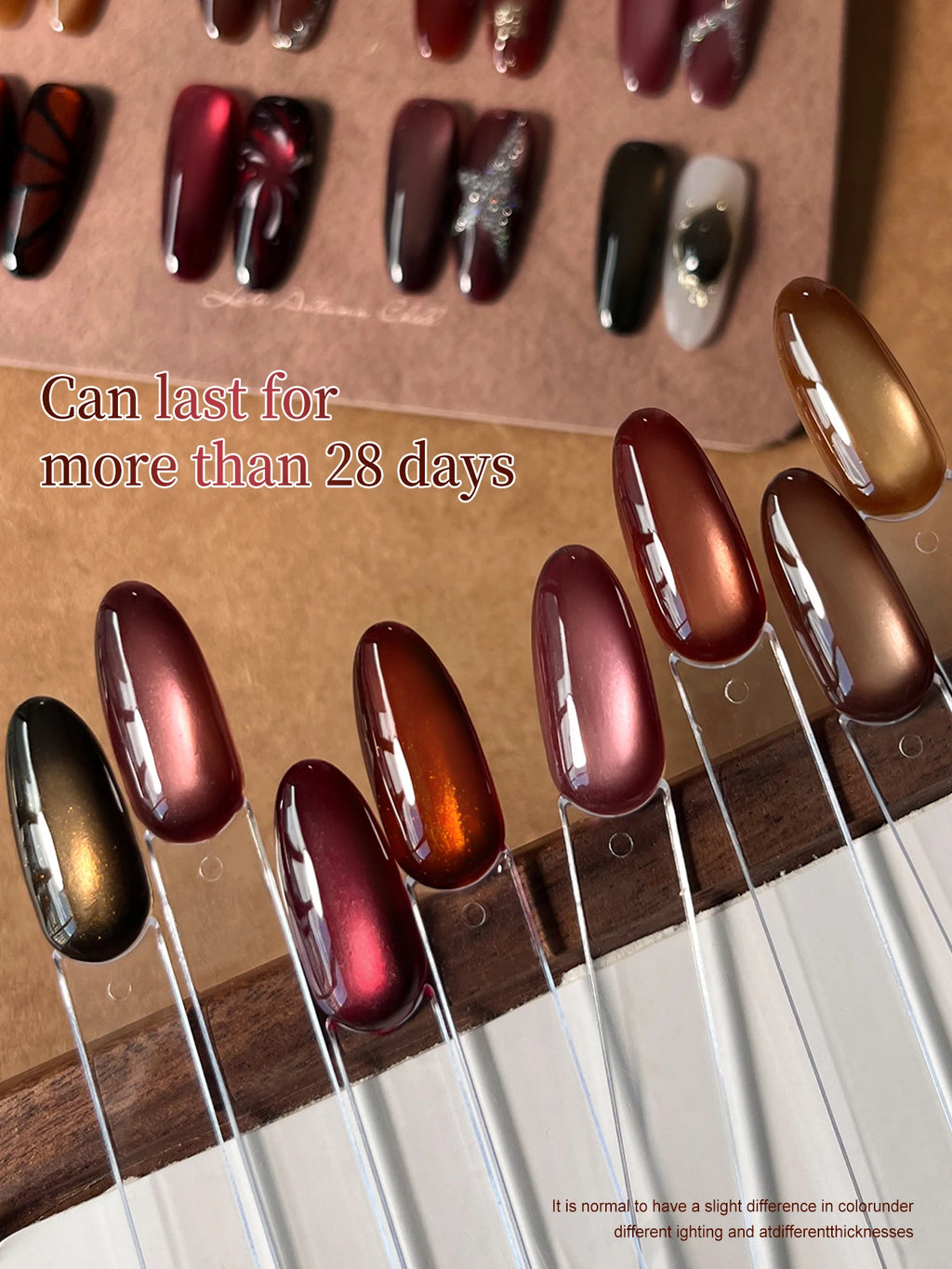 XEIJAYI 15ML Ensemble de vernis à ongles en gel pour œil de chat à 8 couleurs Ankara Red Series, vernis à ongles à immersion LED UV, conception de vernis à ongles DIY de vacances