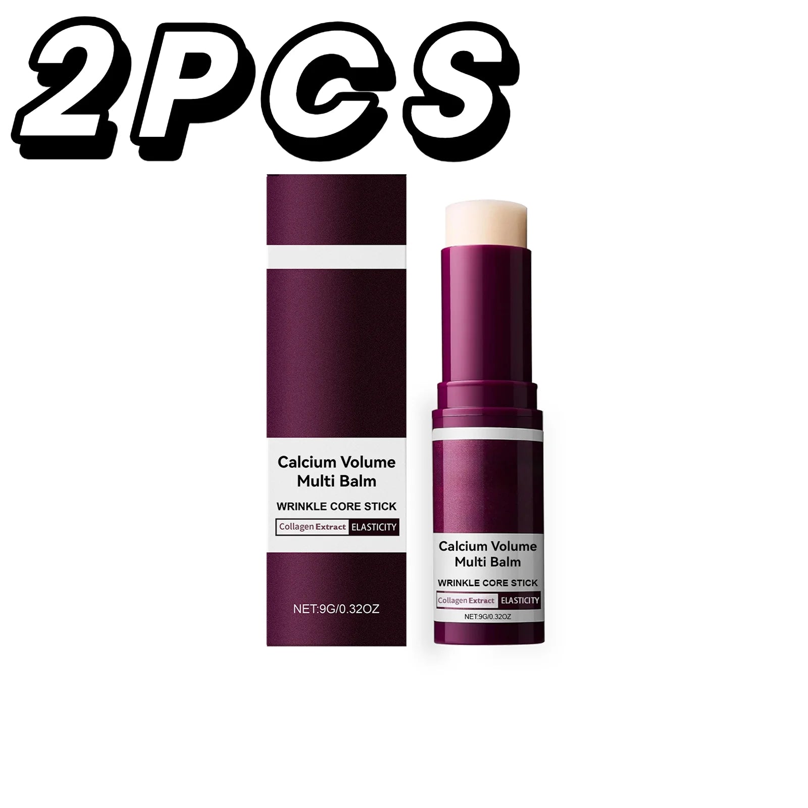 Baume Multi-Usages au Calcium Hydratant Anti-Âge Atténue les Rides Raffermissant Éclaircissant Nourrissant au Collagène Stick Hydratant