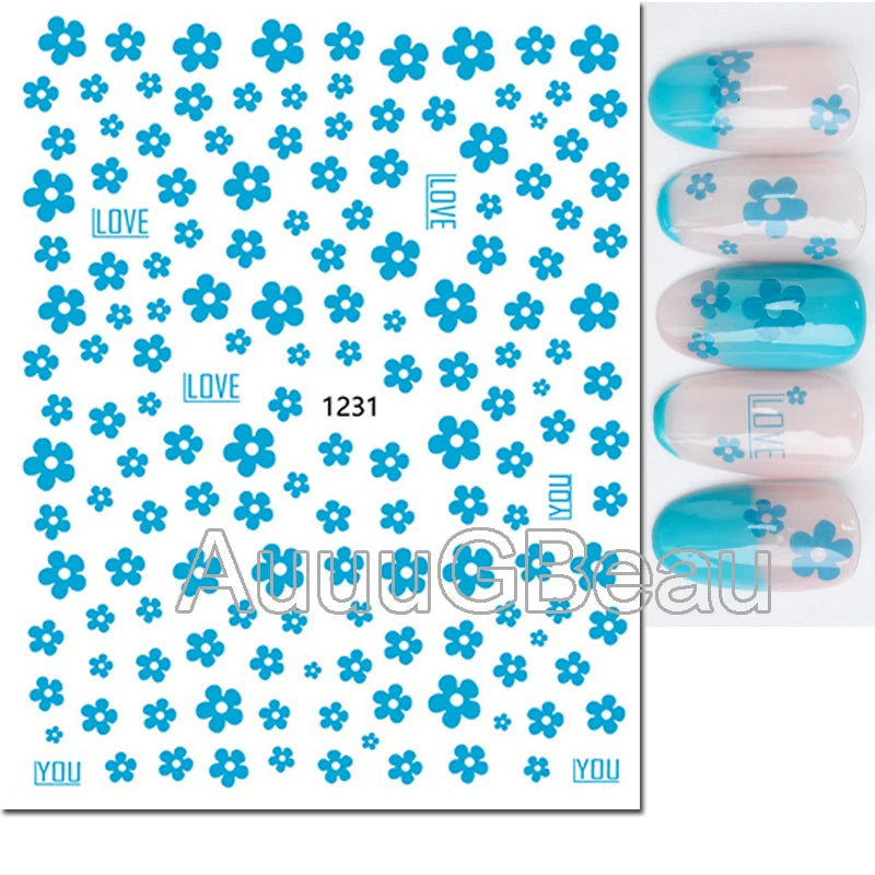 Autocollants 3D pour art des ongles , rose clair, violet, pétales de fleurs, décalcomanies pour décoration de manucure, salon de beauté, été