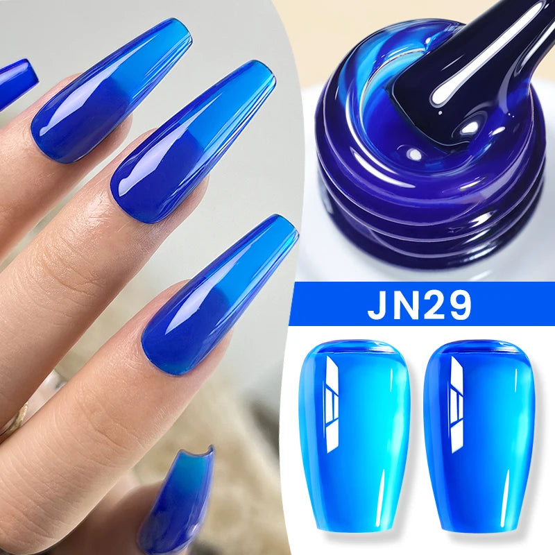 BORN PRETTYvernis à Ongles Gel, Semi Transparent, Soak Off UV LED, Vernis à Ongles Nude, N64.Gel Varjuvening,Art des ongles, 50 Couleurs, 10ml