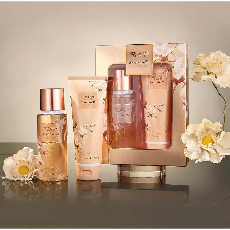  Ensemble de parfum et de Lotion pour le corps de 250ML, parfum de vanille fruité Floral de luxe pour femmes, exfoliant hydratant, Spray corporel frais et doux