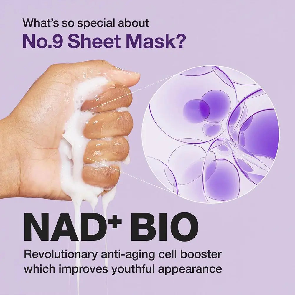 NO.9 NAD+ BIO Lifting Mask Essence Deep Repair Revitalizing Brightening Skin Softening Creates Hydrated and Radiant Skincare