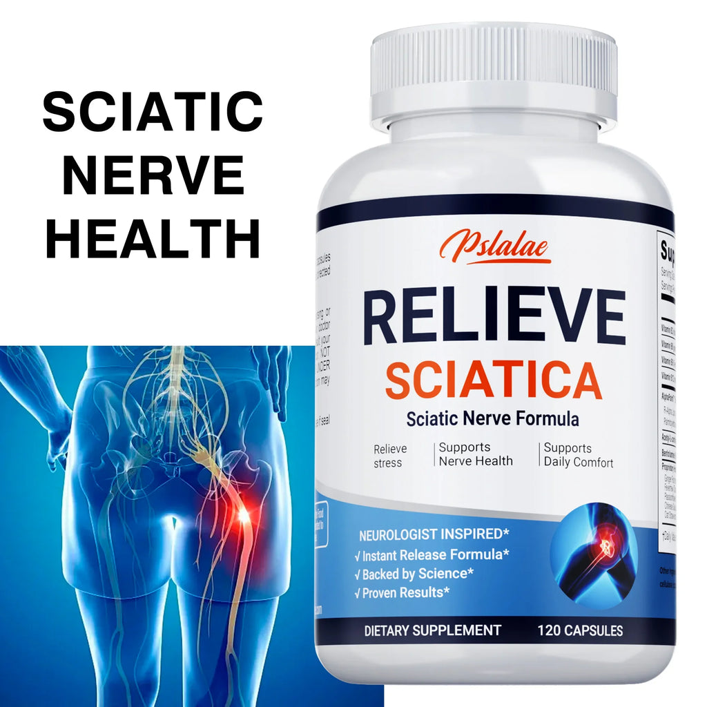 Soulage la sciatique – Réduire la douleur articulaire, restaure la mobilité, l'équilibre l'inflammation, aide la santé nerveuse et des os – 120 capsules ﻿