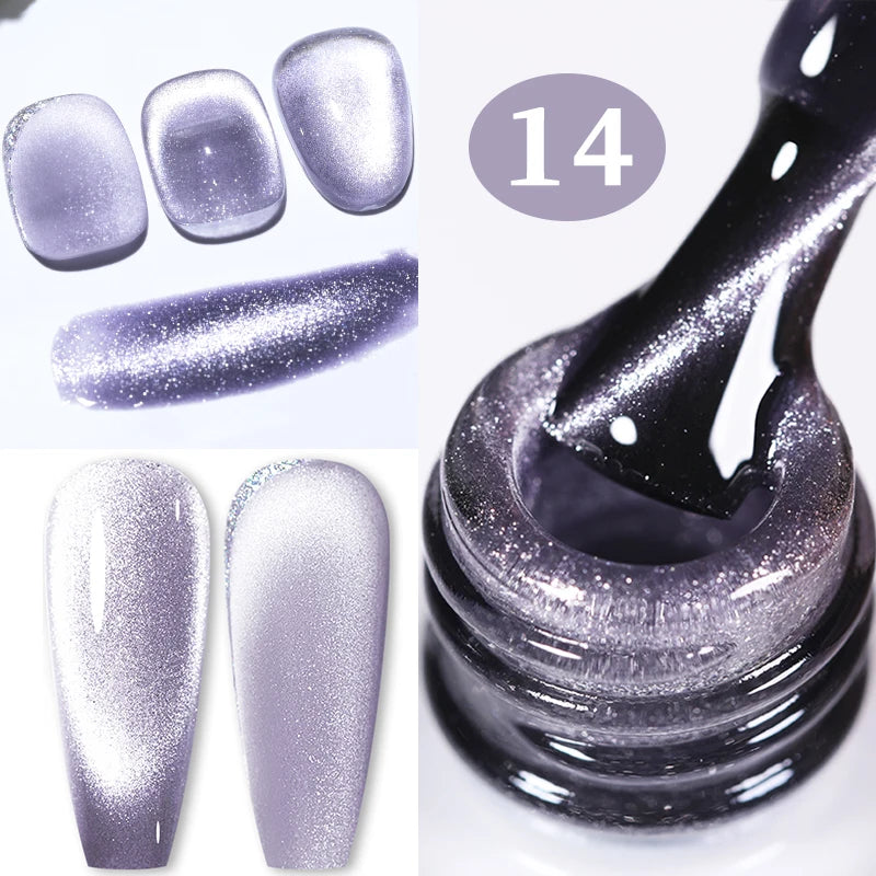 BORN PRETTY 10ml Gold Water Light Cat Magnetic Gel Polish Spaking Glitter Crystal Black Soak Off UV LED Vernis Manucure