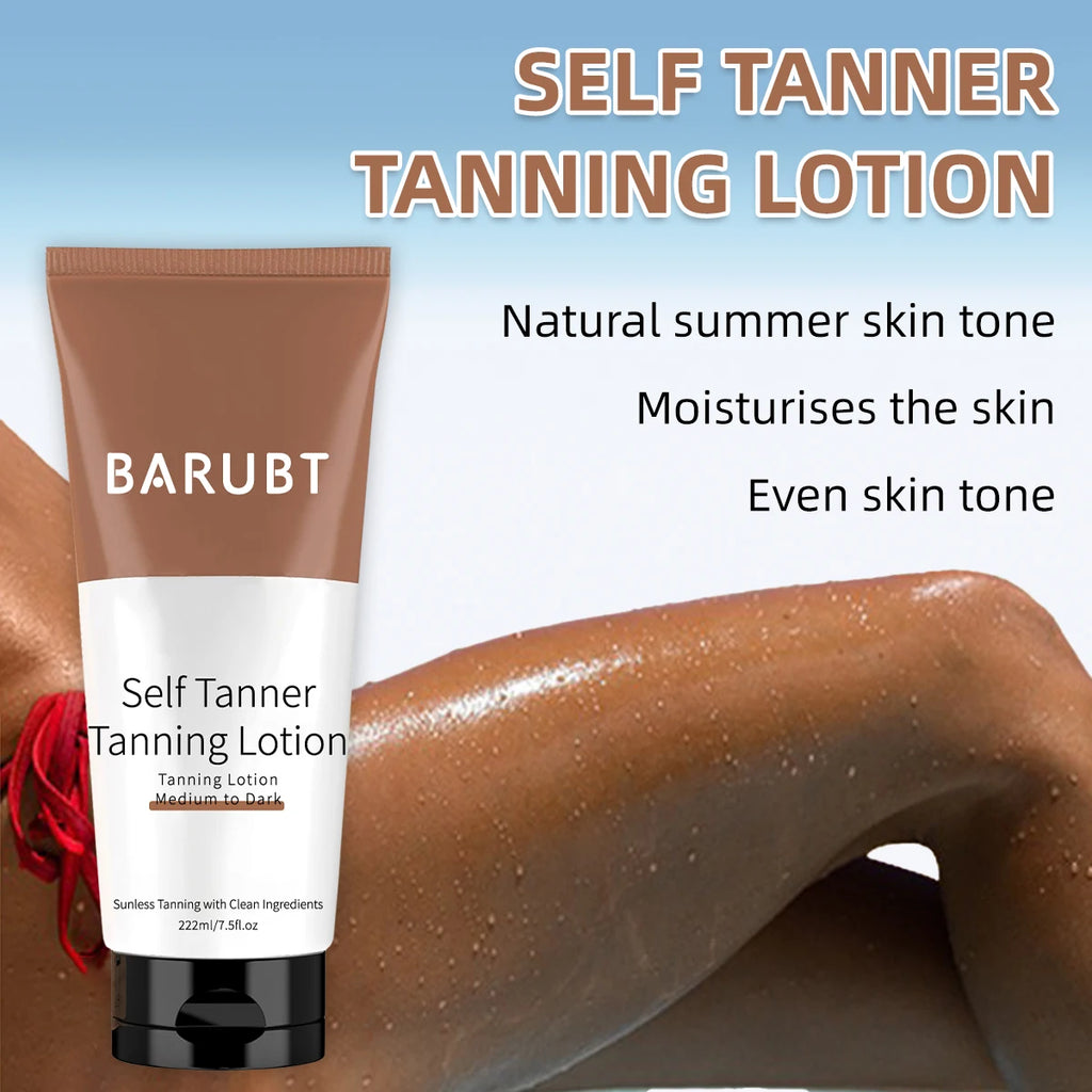 Lotion bronzante sans soleil - de la formule moyenne au noir et douce n'est pas irritée, hydratante, sans odeur