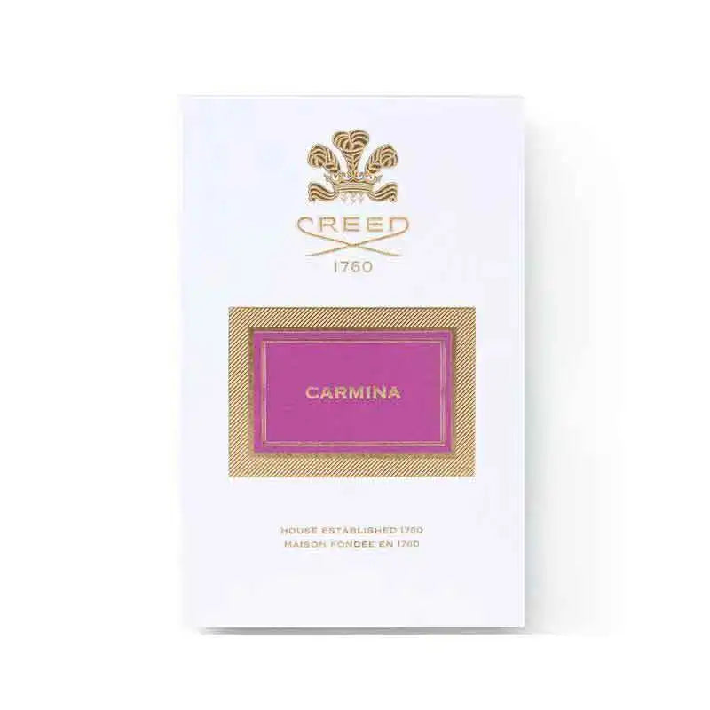Le parfum fort pour femmes Carmina est un parfum floral et fruité boisé, sucré et de haute qualité. La bouteille en améthyste a un corps rétro et exquis, idéale pour les personnes qui aiment les parfums de niche