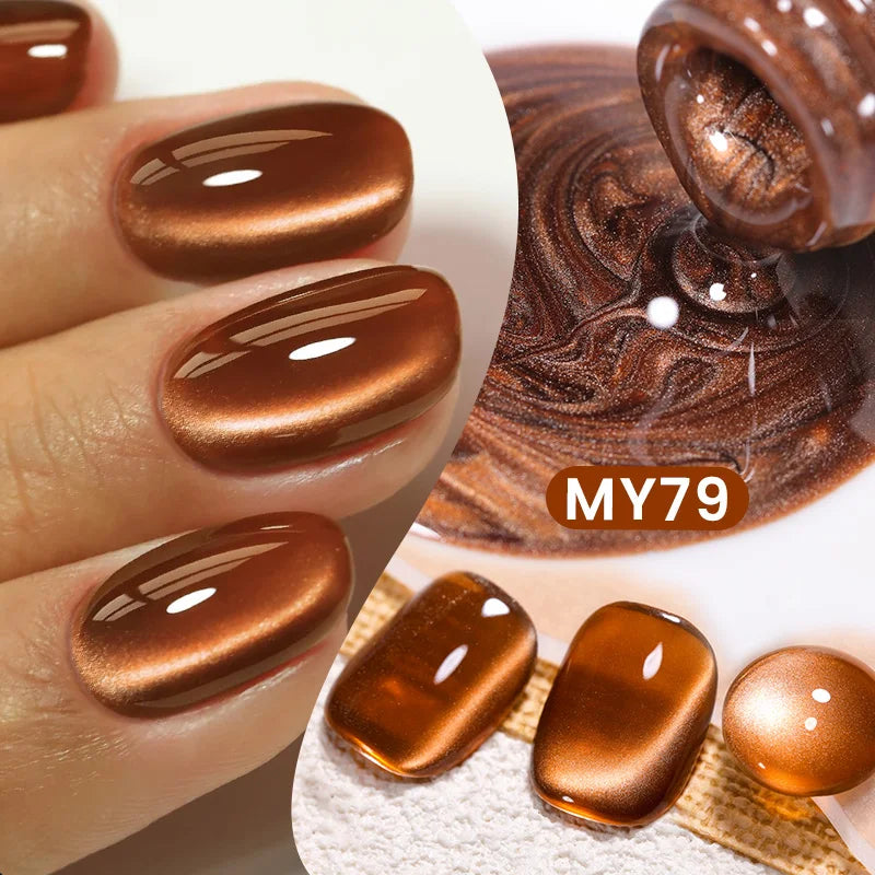 BORN PRETTY 10ml Gold Water Light Cat Magnetic Gel Polish Spaking Glitter Crystal Black Soak Off UV LED Vernis Manucure