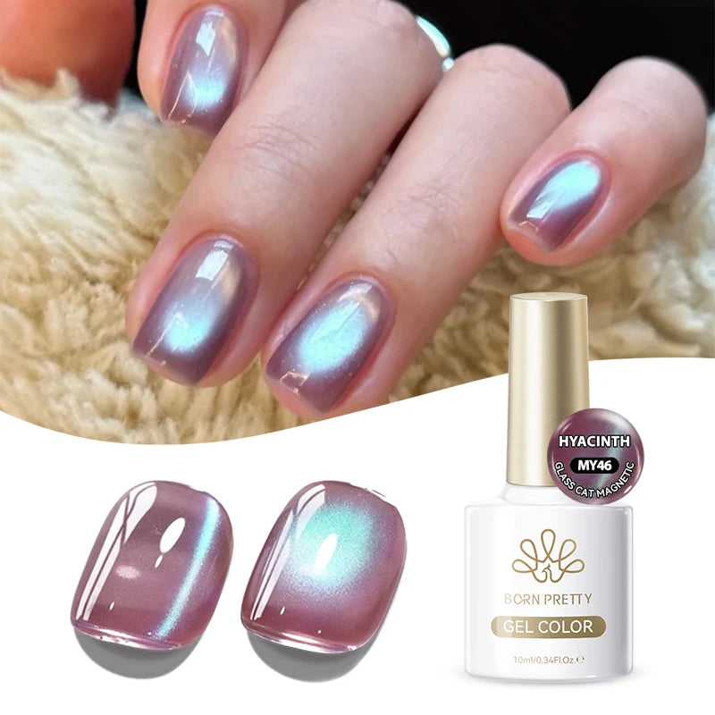 BORN PRETTY 10ml Gold Water Light Cat Magnetic Gel Polish Spaking Glitter Crystal Black Soak Off UV LED Vernis Manucure
