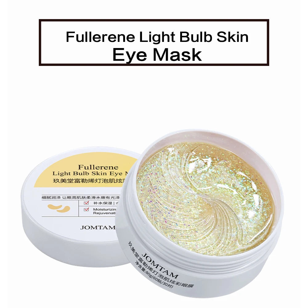 60PCS=30 Pairs Aloe Vera Eye Mask Moisturizing Collagen Hyaluronic Acid Gel Eye Patches Smoothing Repairing Eye Skin Care