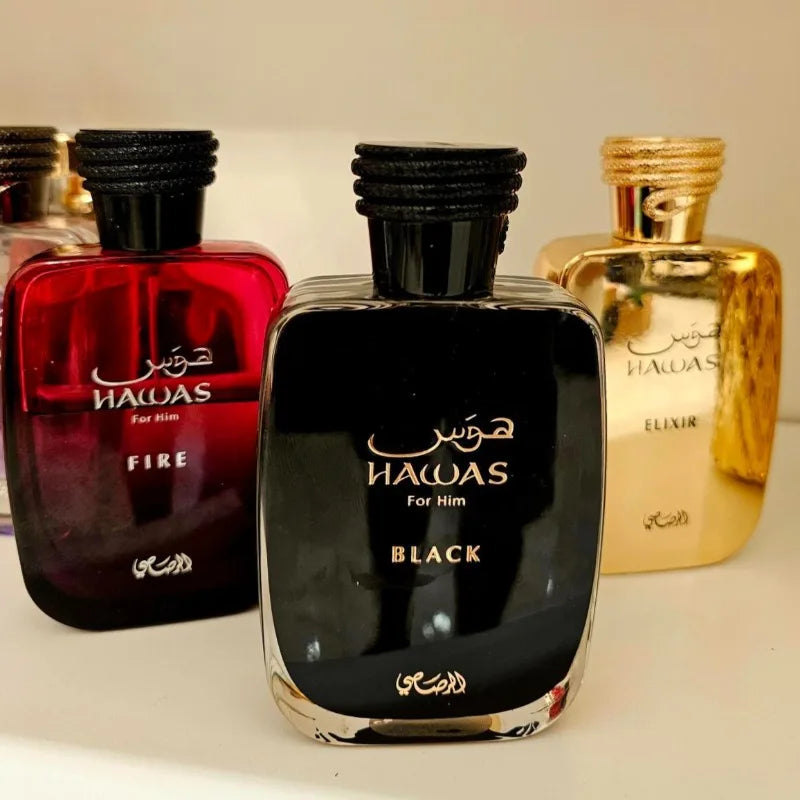 Hawas 100ml Eau de Parfum Unisexe, Parfum Longue Durée, Frais, Boisé, Aquatique, Fruité, Aromatique, Élégant, Moderne, Doux, Luxueux