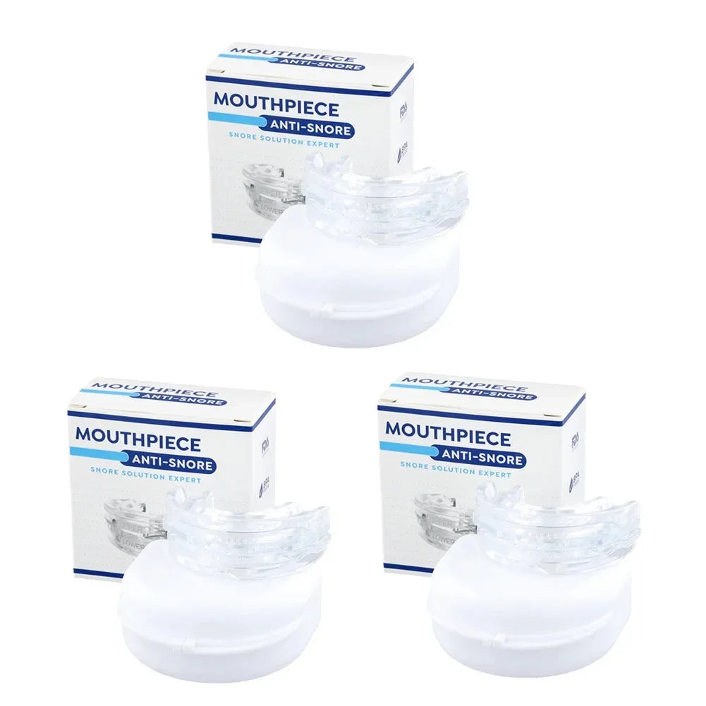 Protège-dents anti-ronflement Bruxisme Améliorer la qualité du sommeil Anti-ronflement et apnée Dispositif de ronflement Protège-dents avec boîte de rangement