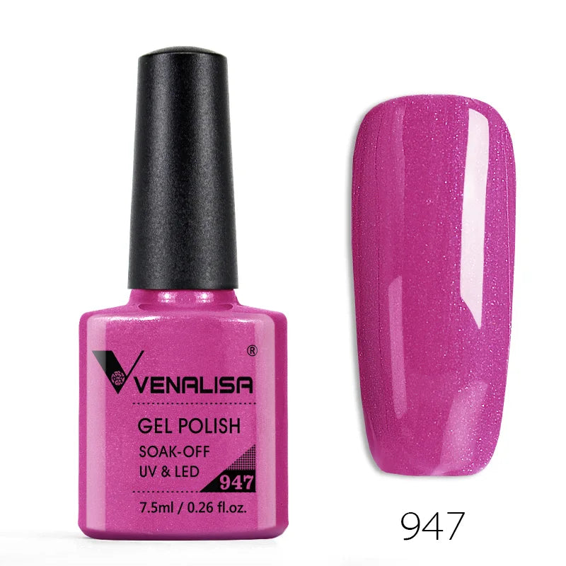 Vernis à ongles Venalisa 7.5ml Fashion Shiny Soak Off UV Gel Nail Gel Polish Cosmetics Nail Art Manicure Nails Gel Polish Tips Nail Varnish