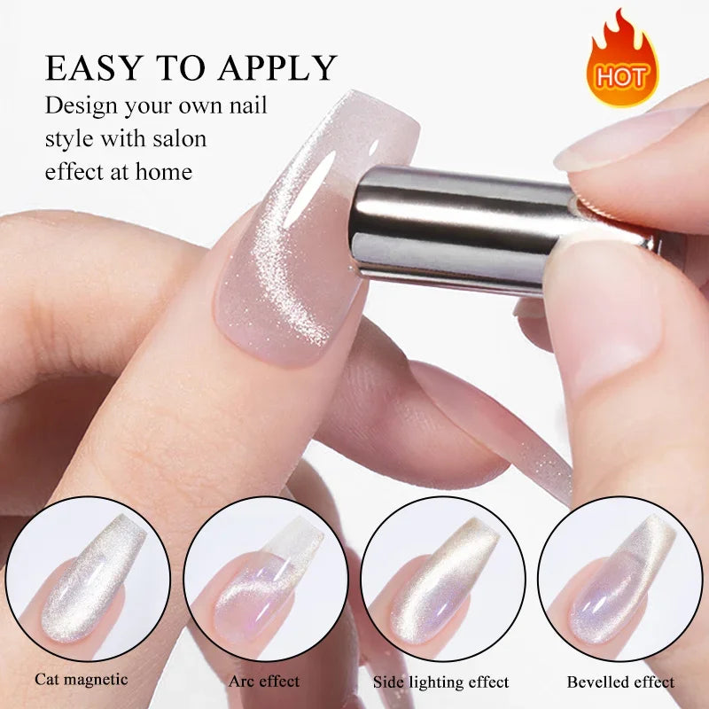 BORN PRETTY 10ml Gold Water Light Cat Magnetic Gel Polish Spaking Glitter Crystal Black Soak Off UV LED Vernis Manucure
