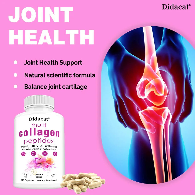 Peptides multi-colagène-Anti-âge, éclaircissant le teint, raffermissant la peau, les cheveux, les ongles, la peau et les articulations