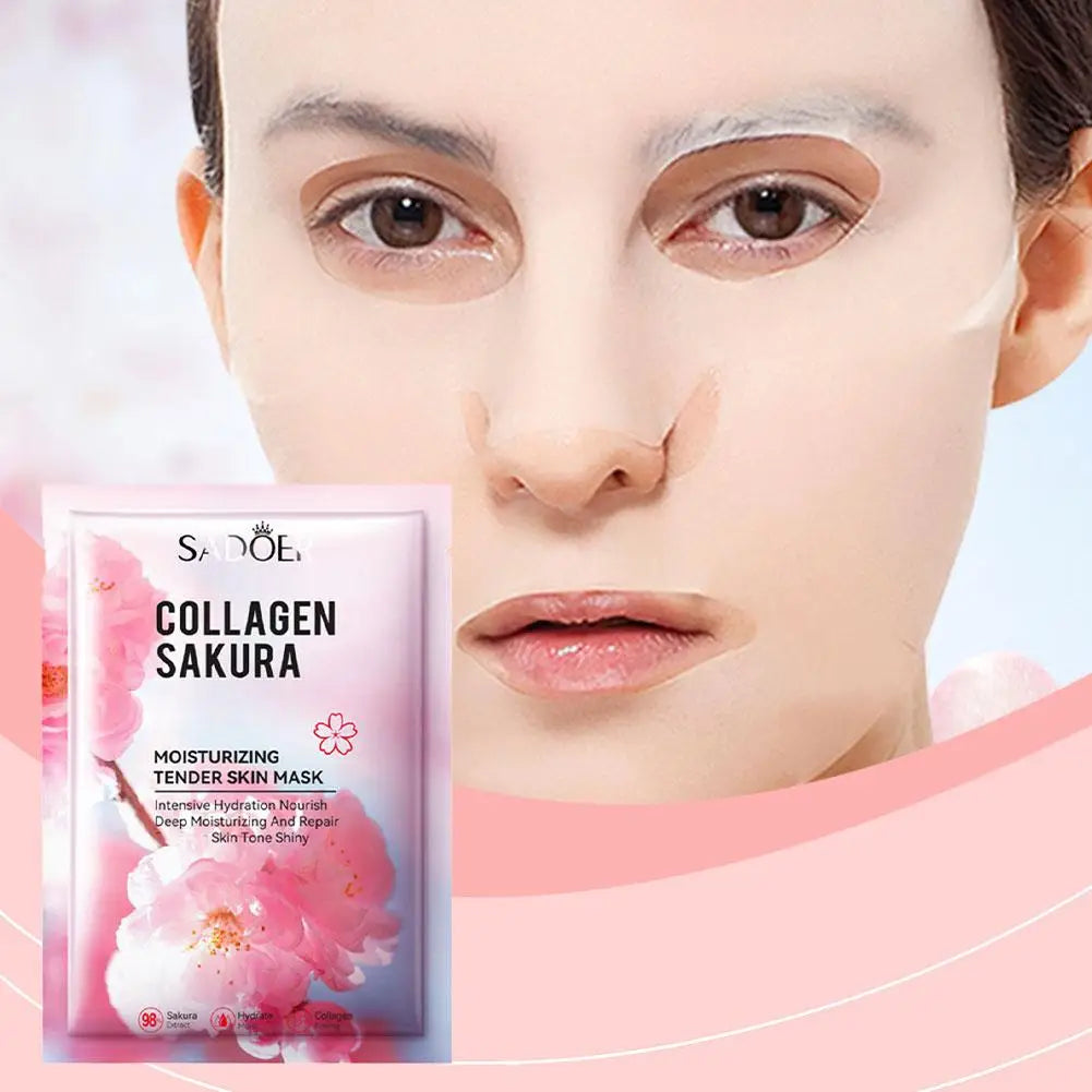 Sakura – masque Facial au collagène, hydratant, raffermissant, anti-rides, estompe les ridules, soins de beauté pour la peau, 1/3/5/10 pièces