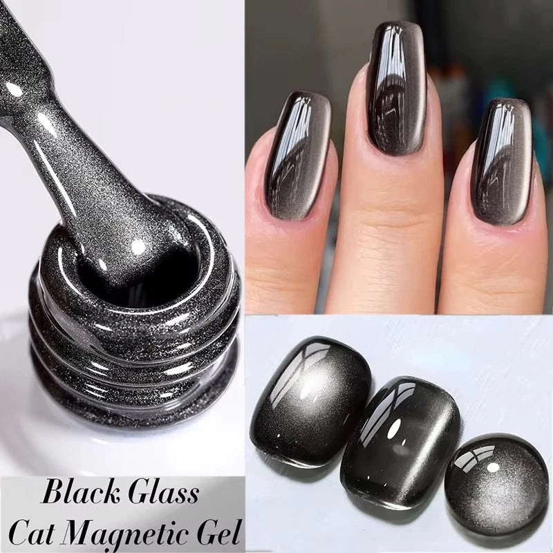 BORN PRETTY 10ml Gold Water Light Cat Magnetic Gel Polish Spaking Glitter Crystal Black Soak Off UV LED Vernis Manucure