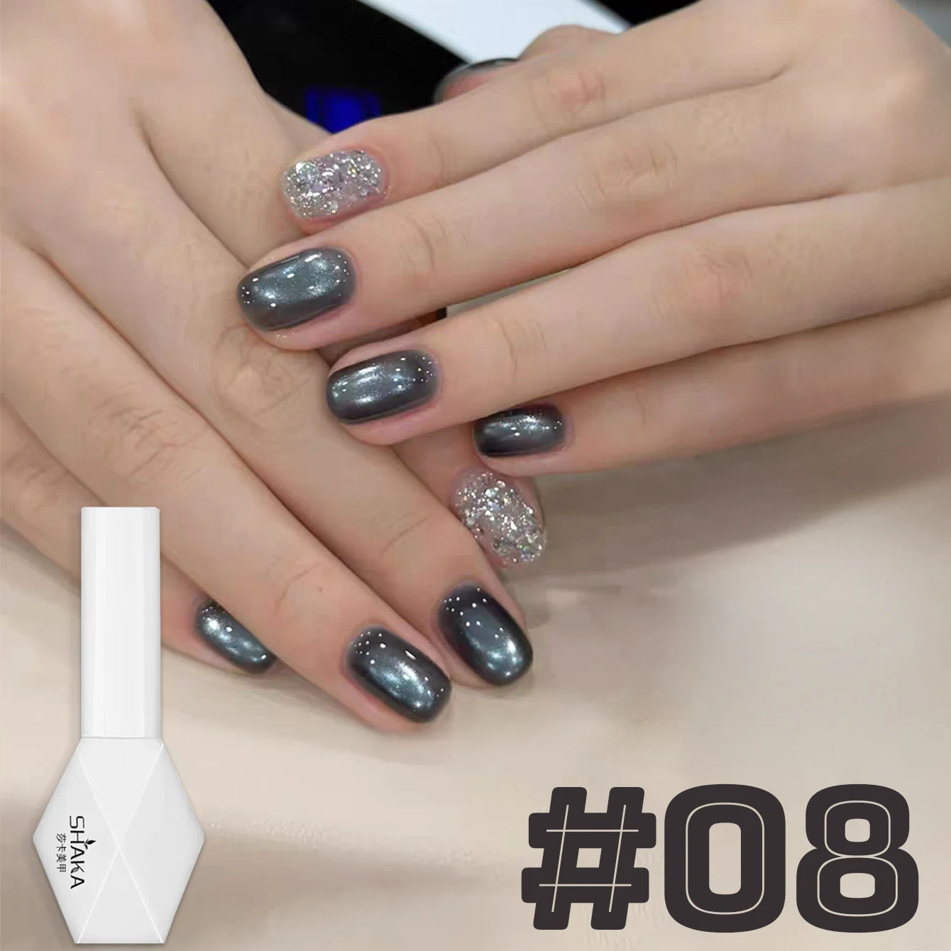 Vernis à ongles 60 variantes                          WS 10ML Sunlight Cat Eye Gel Blanchiment Vin Rouge Couleur Lumière Coucher de soleil Glow Cat Eye Glass Beads Nail Atr
