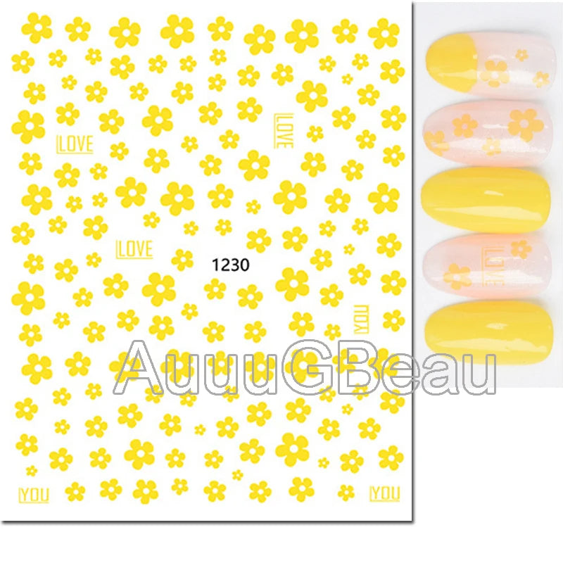 Autocollants 3D pour art des ongles , rose clair, violet, pétales de fleurs, décalcomanies pour décoration de manucure, salon de beauté, été