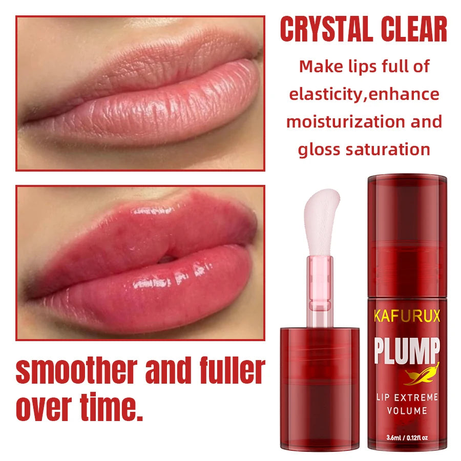 1PC lèvres dodues longue durée huile pour les lèvres hydratant brillant à lèvres sérum volumateur instantané huile d'essence réparation lèvres ridules augmenter El