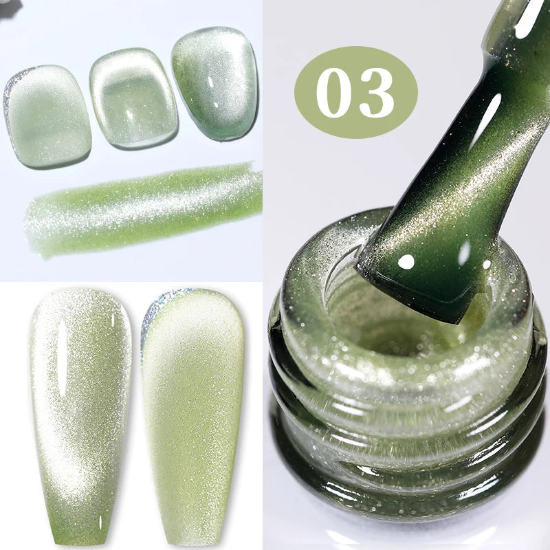 BORN PRETTY 10ml Gold Water Light Cat Magnetic Gel Polish Spaking Glitter Crystal Black Soak Off UV LED Vernis Manucure