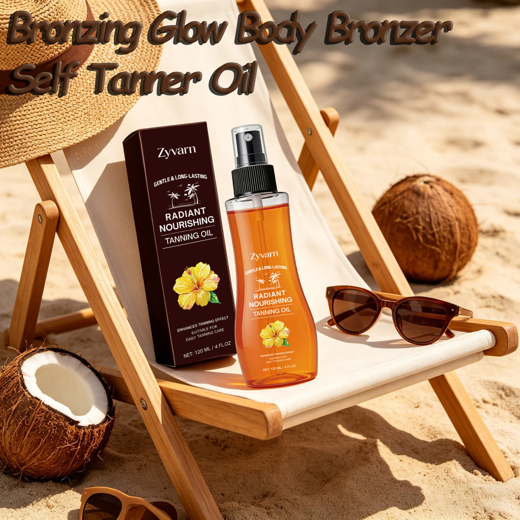 Huile de bronzage nourrissante, huile de bronzage durable pour un éclat hâlé, soin hydratant pour la peau, idéal pour les séances de bronzage en plein air et à la plage