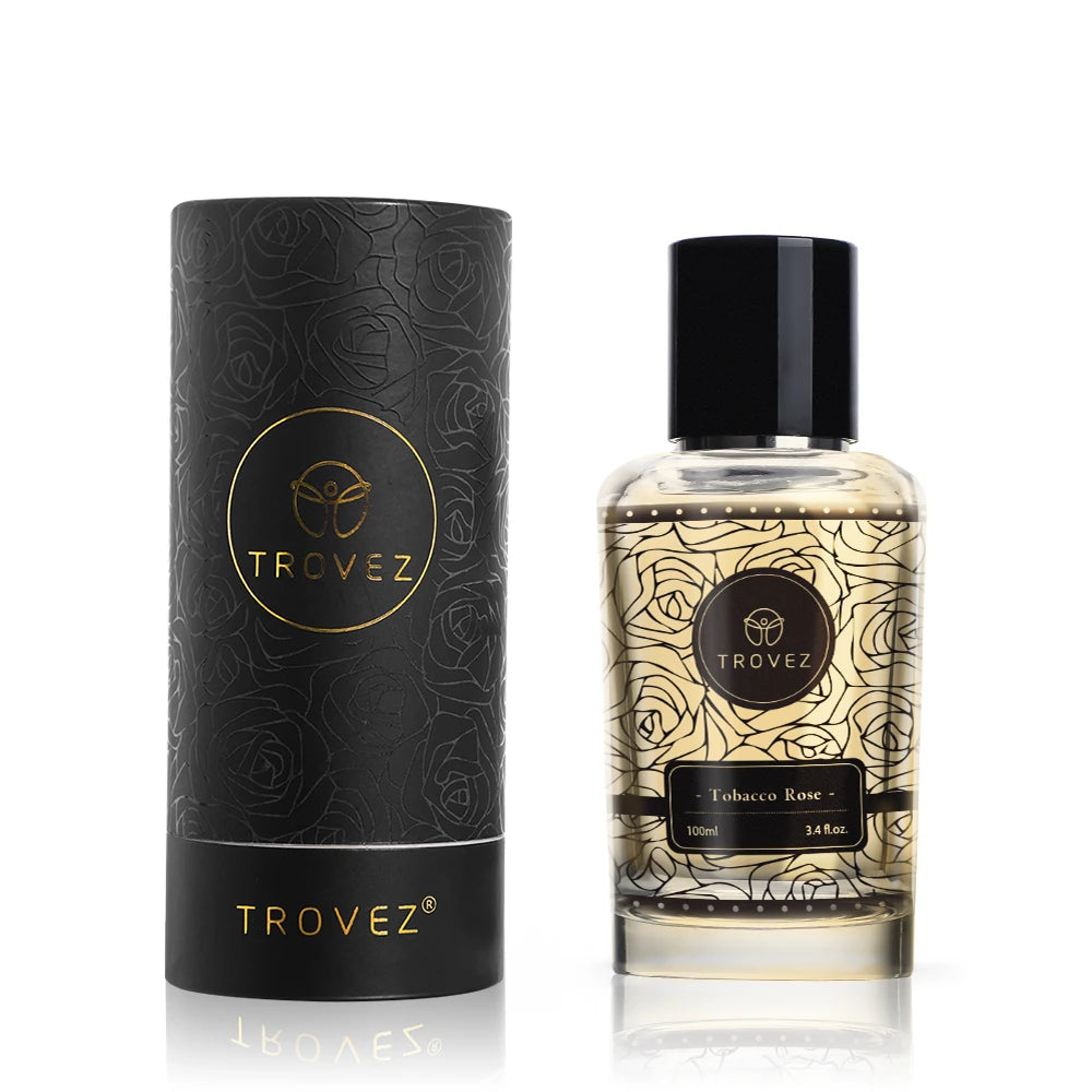 Parfum TROVEZ Tabac Rose 100ml Parfum longue durée Parfum riche Spray corporel Parfums pour hommes