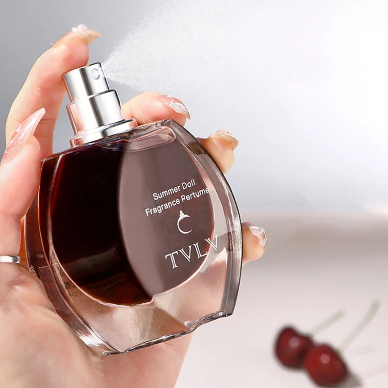 Parfum pour femme élégant et longue durée, Eau de Toilette florale boisée aux notes de cerise douce, fraîche et naturelle, Spray corporel pour rendez-vous et soirées