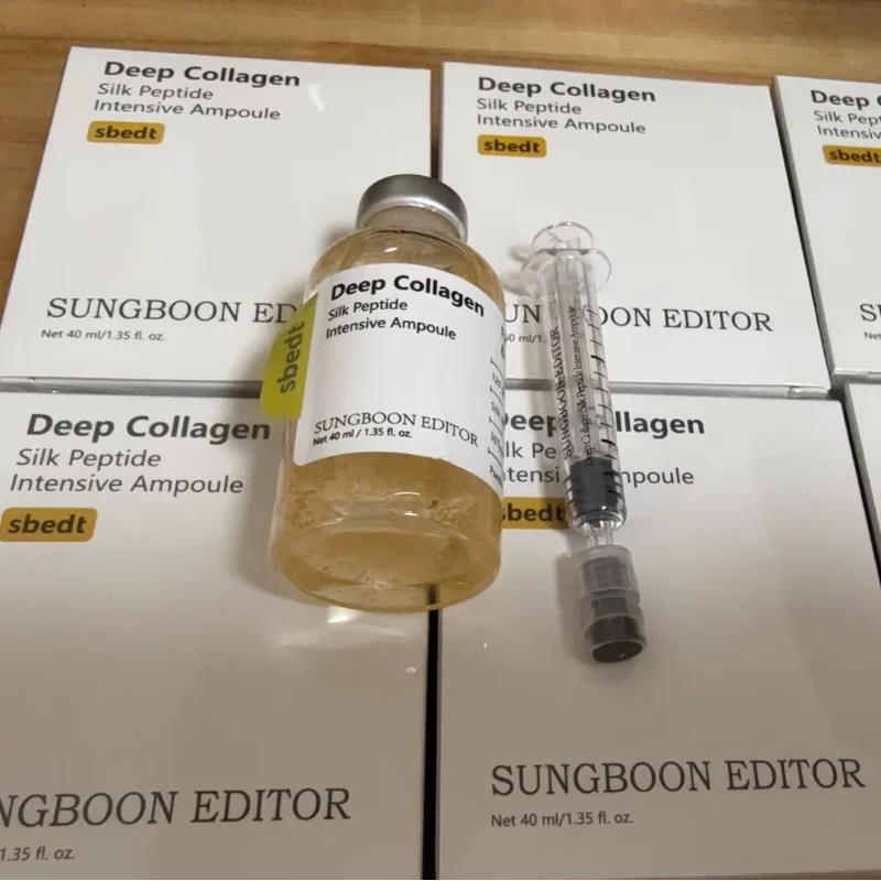 Sérum d'ampoule de peptide de collagène de soie Ensemble de soins coréens Sérum hydratant au collagène profond Crème de capsule de puissance au rétinol Soins du visage pour femmes