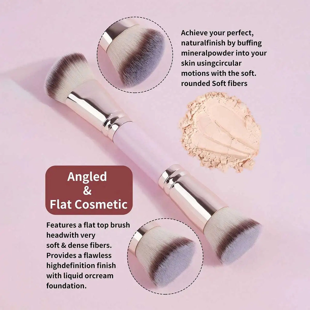 Ensemble de pinceaux de maquillage de base, 4 pièces, avec boîte, fond de teints à double extrémité, poudre, Blush, détails pour pinceaux de fard à paupières, voyage pour débutants